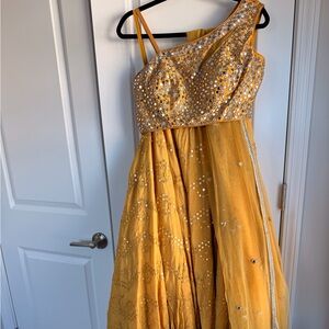 Embellished Yellow Lengha